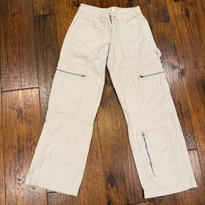 GARAGE Cream Cargo Pants
